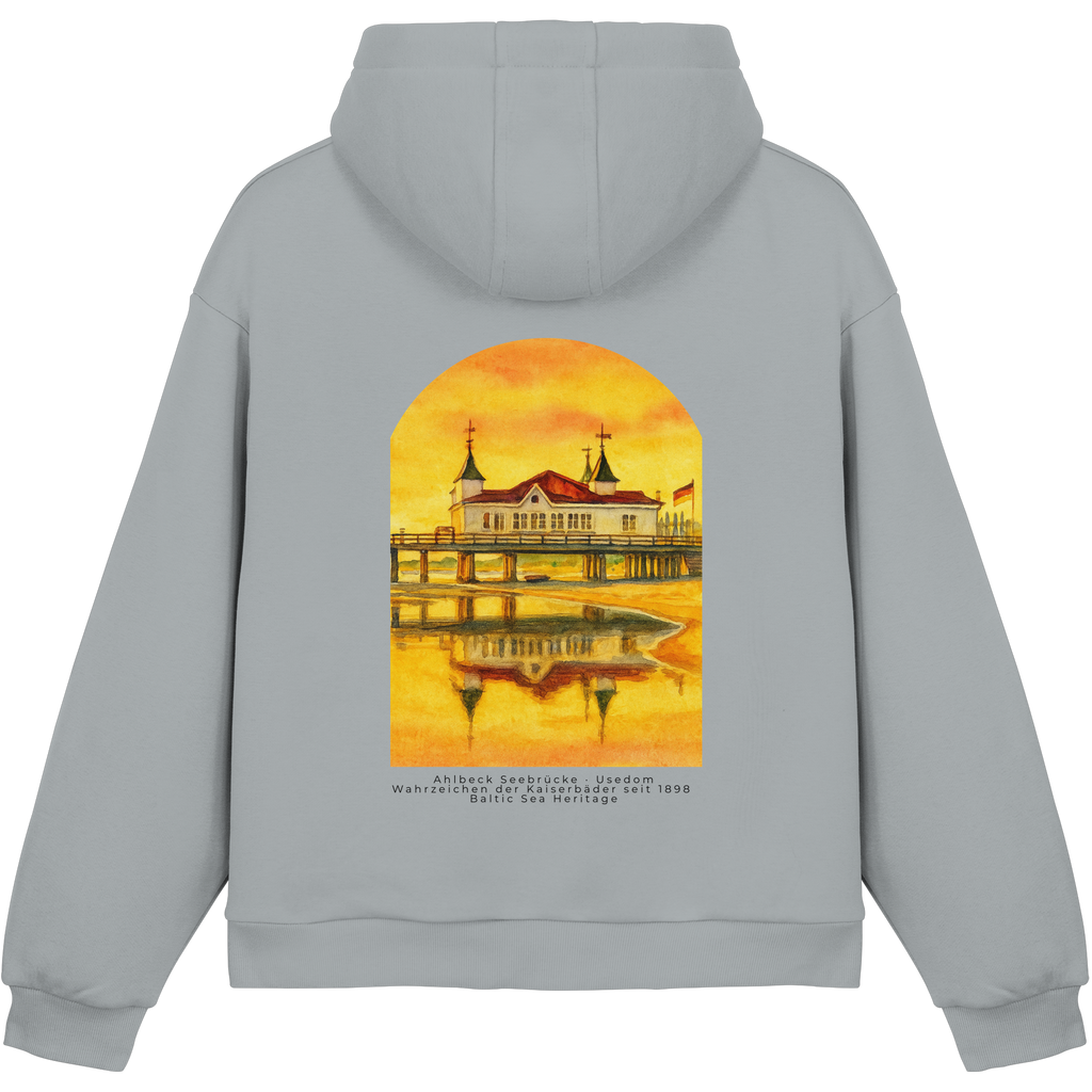 Seebrücke Ahlbeck - Fluffy Boxcut Hoodie