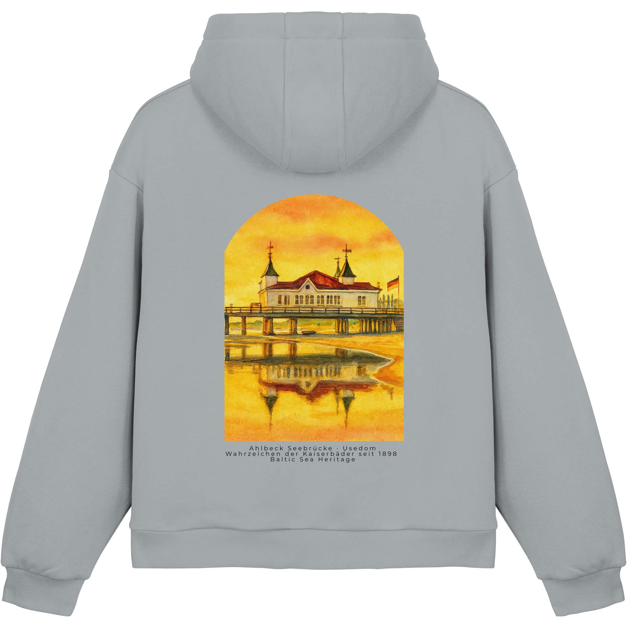 Seebrücke Ahlbeck - Fluffy Boxcut Hoodie