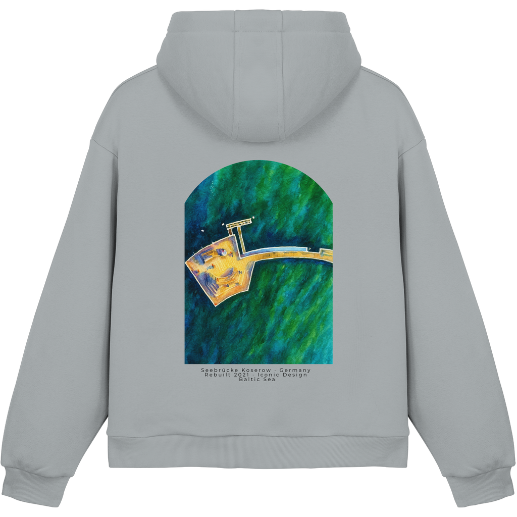 Koserow - Seebrücke - Fluffy Boxcut Hoodie