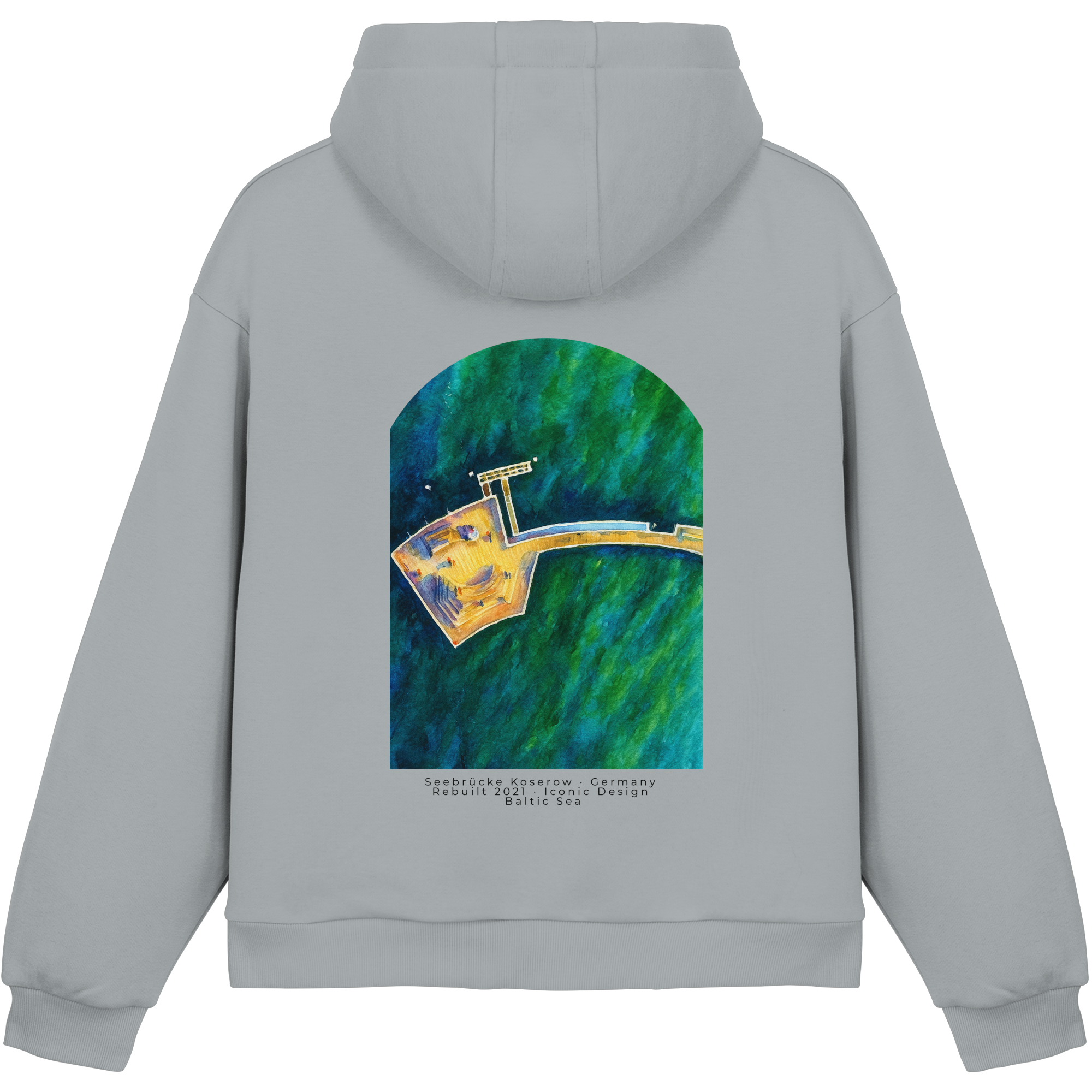 Koserow - Seebrücke - Fluffy Boxcut Hoodie