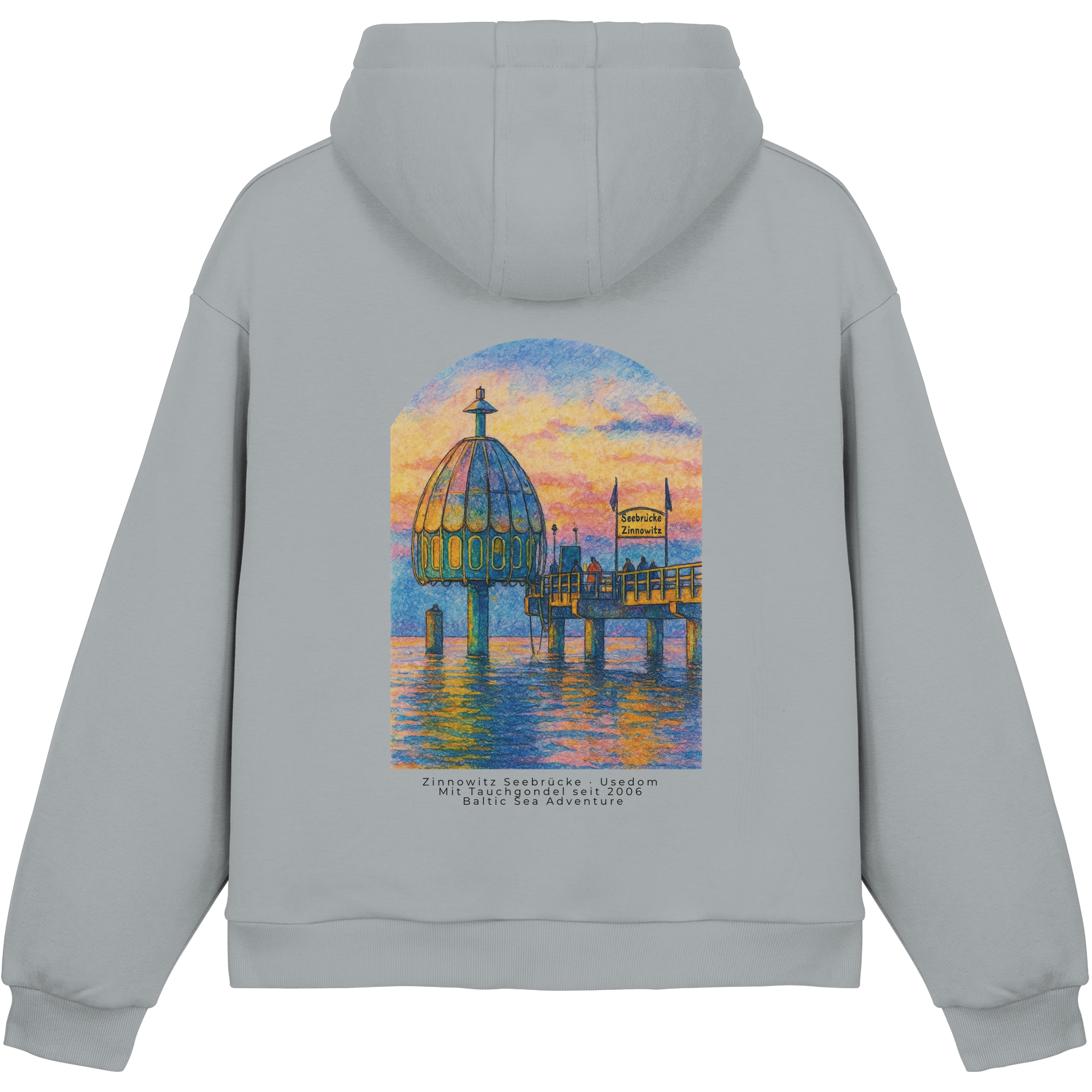 Zinno - Seebrücke - Fluffy Boxcut Hoodie