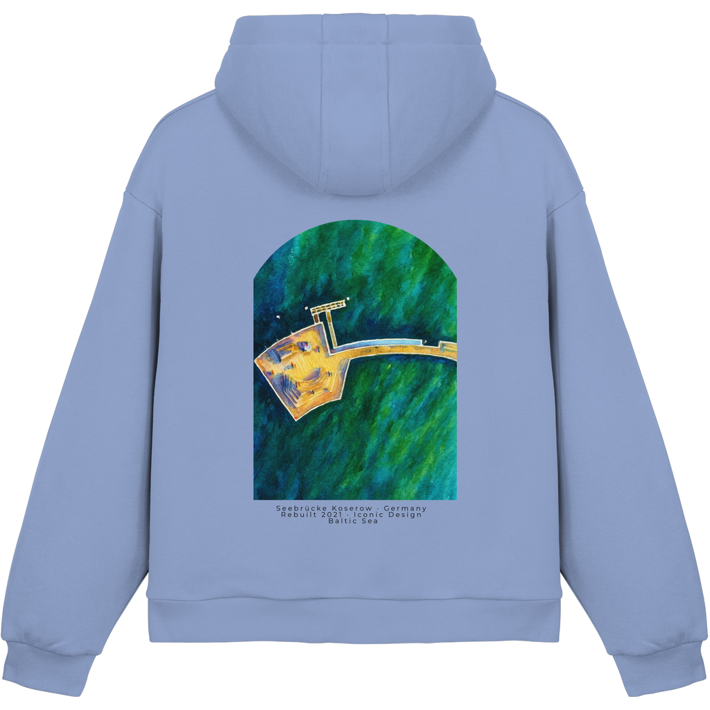 Koserow - Seebrücke - Fluffy Boxcut Hoodie