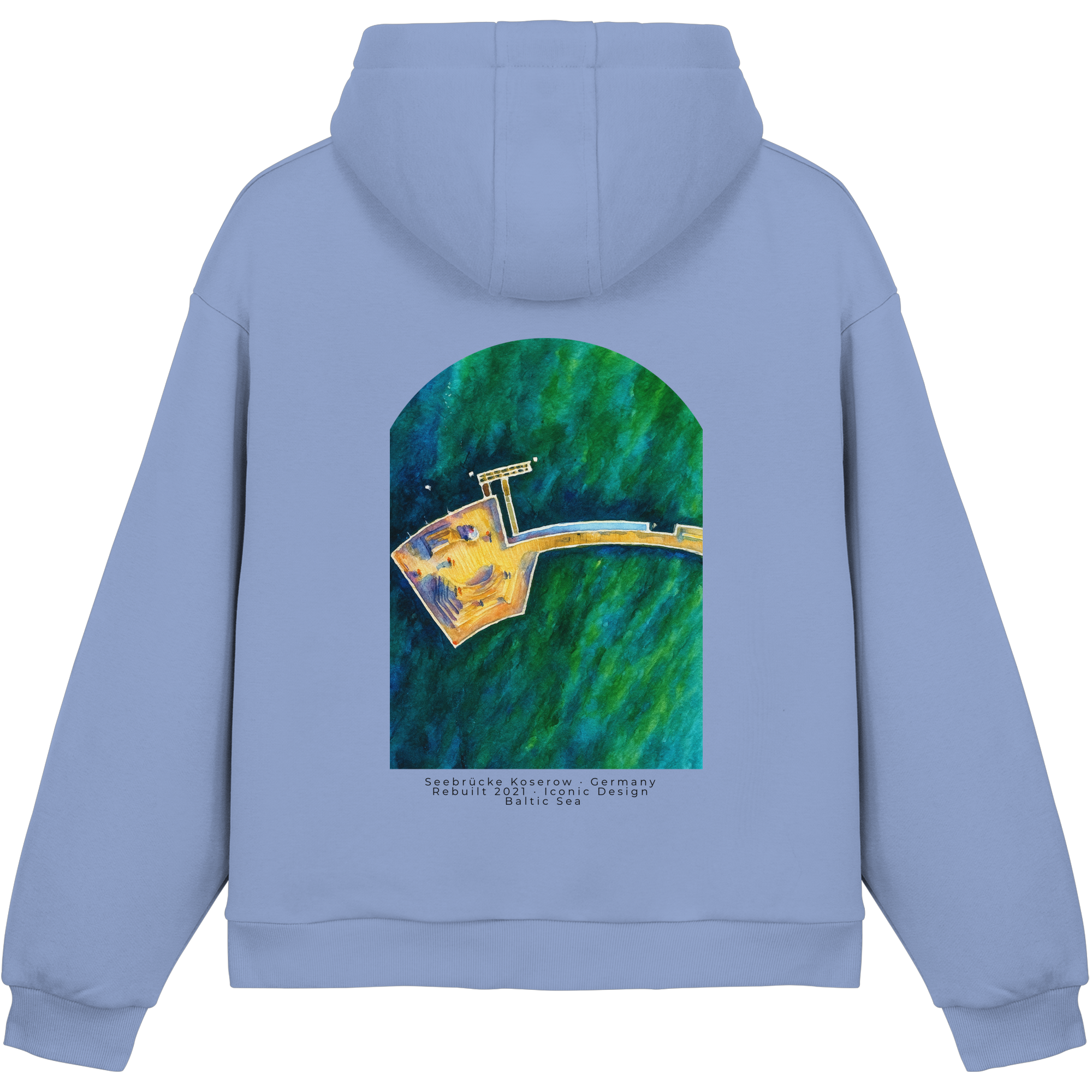 Koserow - Seebrücke - Fluffy Boxcut Hoodie