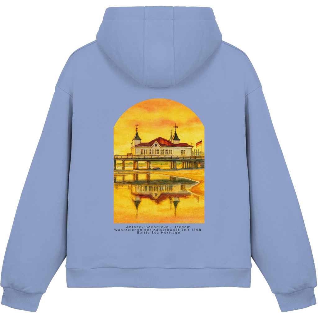 Seebrücke Ahlbeck - Fluffy Boxcut Hoodie