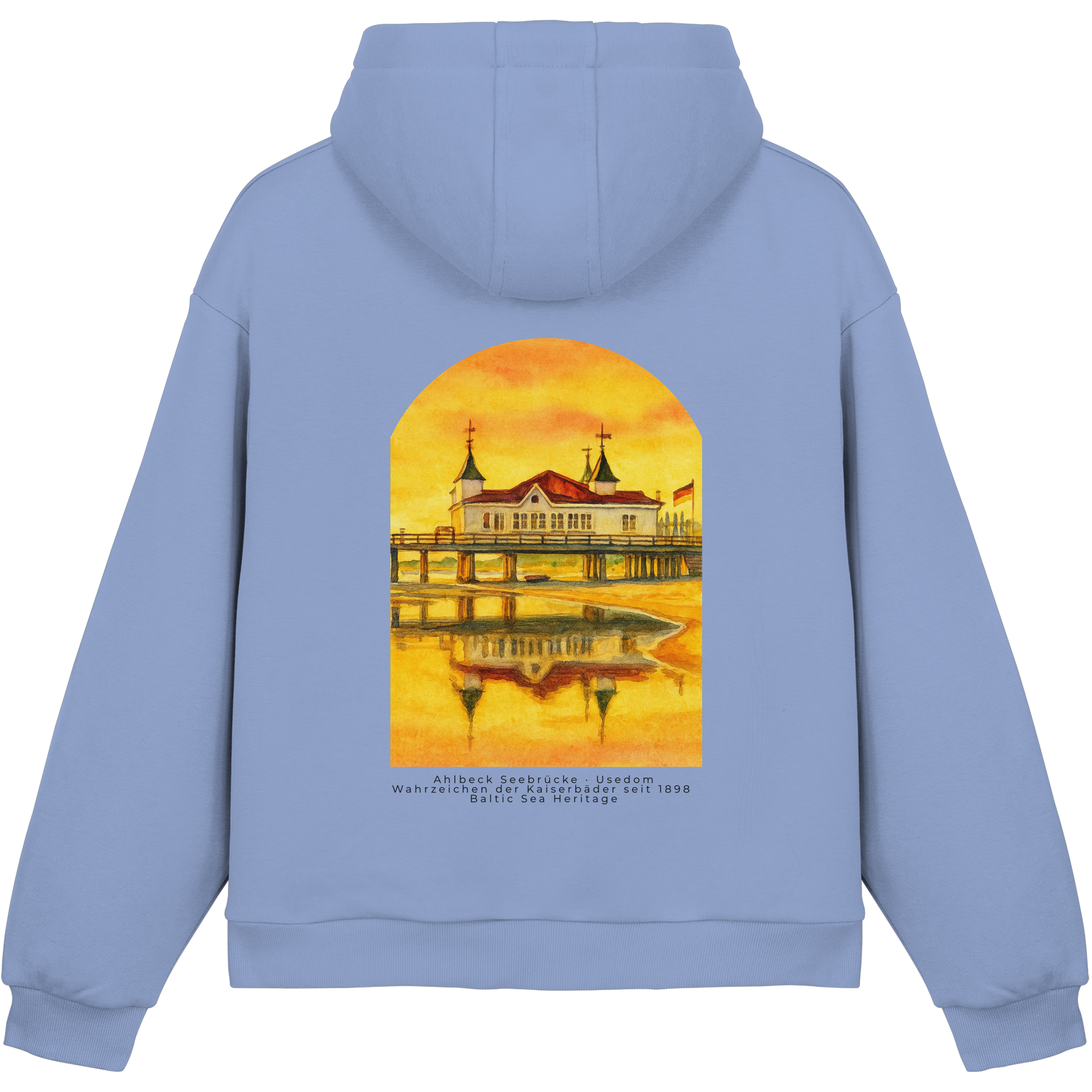 Seebrücke Ahlbeck - Fluffy Boxcut Hoodie