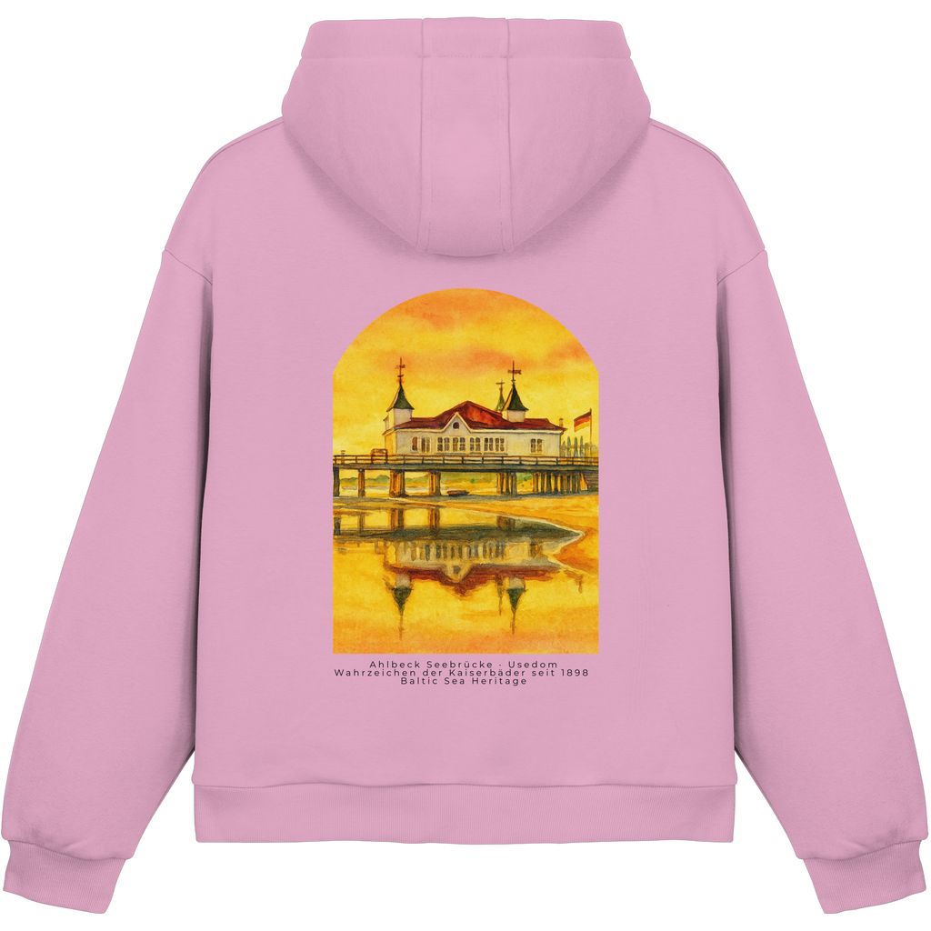 Seebrücke Ahlbeck - Fluffy Boxcut Hoodie