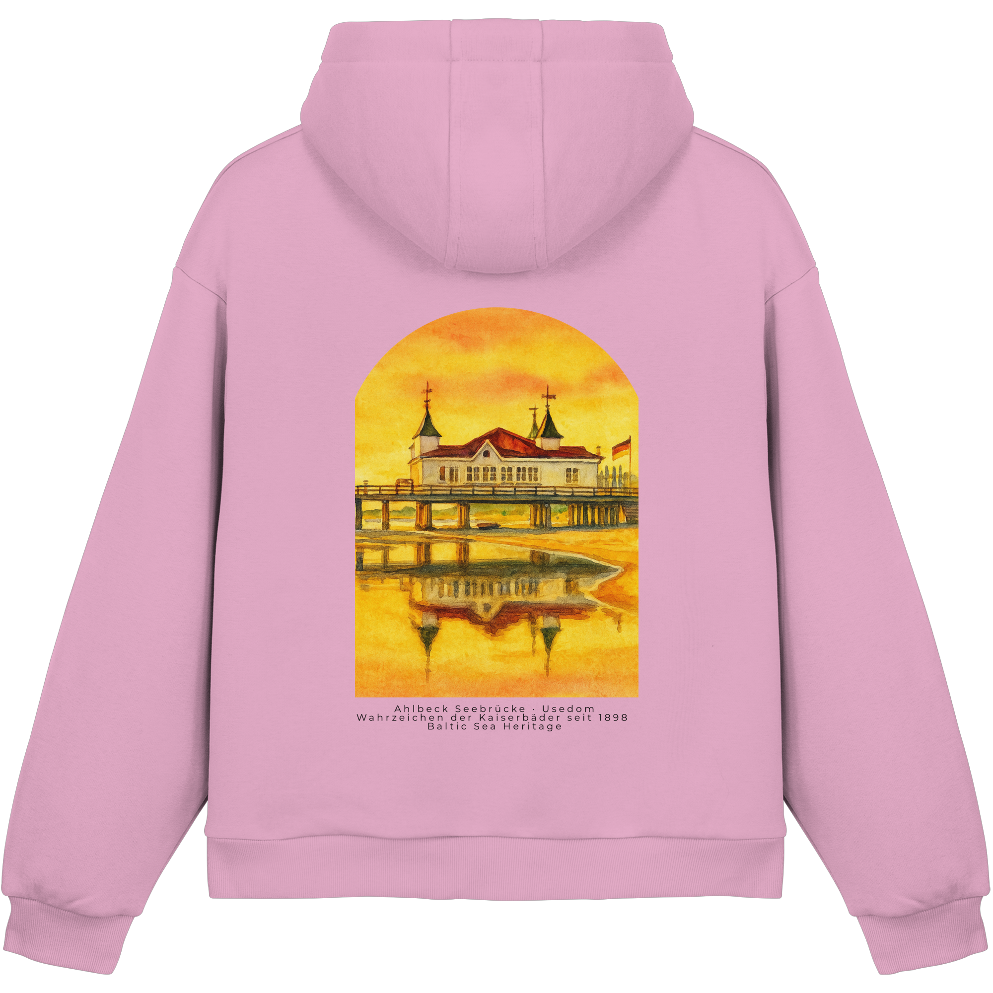 Seebrücke Ahlbeck - Fluffy Boxcut Hoodie
