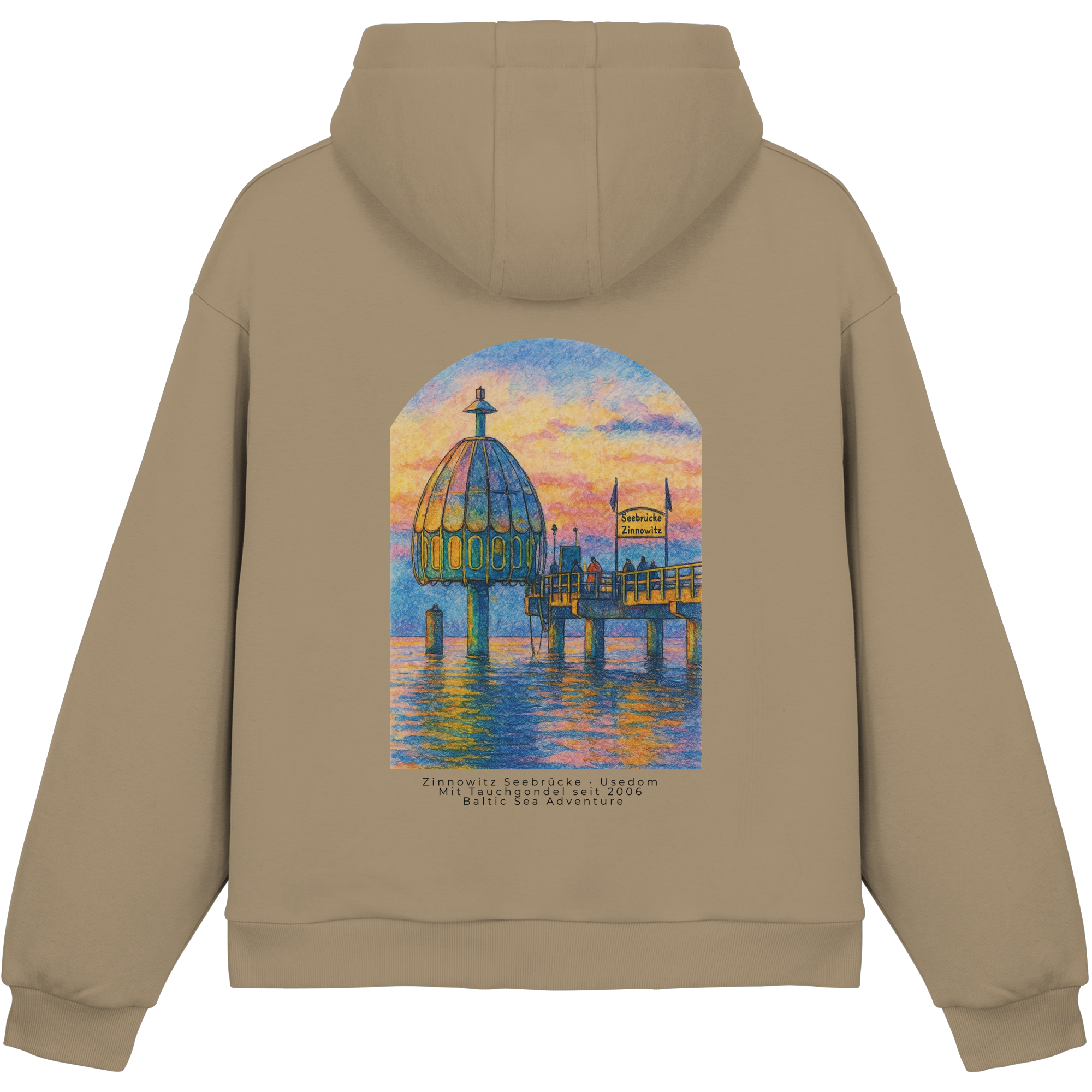 Zinno - Seebrücke - Fluffy Boxcut Hoodie