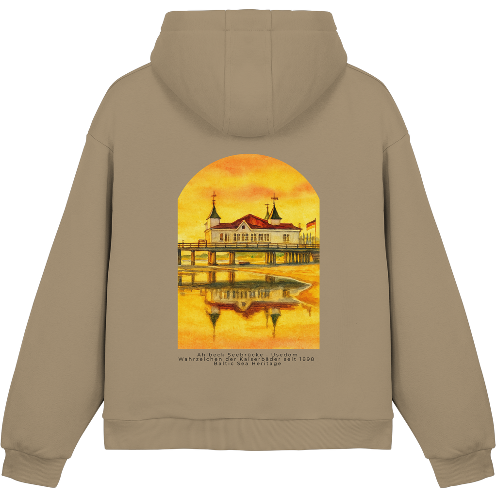 Seebrücke Ahlbeck - Fluffy Boxcut Hoodie