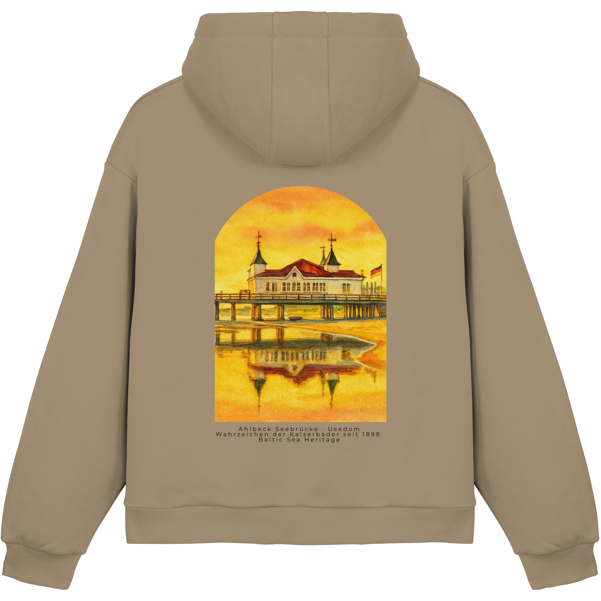 Seebrücke Ahlbeck - Fluffy Boxcut Hoodie