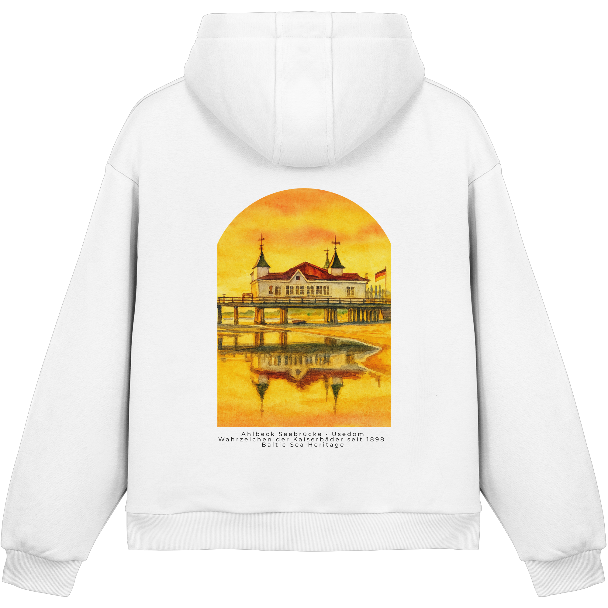 Seebrücke Ahlbeck - Fluffy Boxcut Hoodie