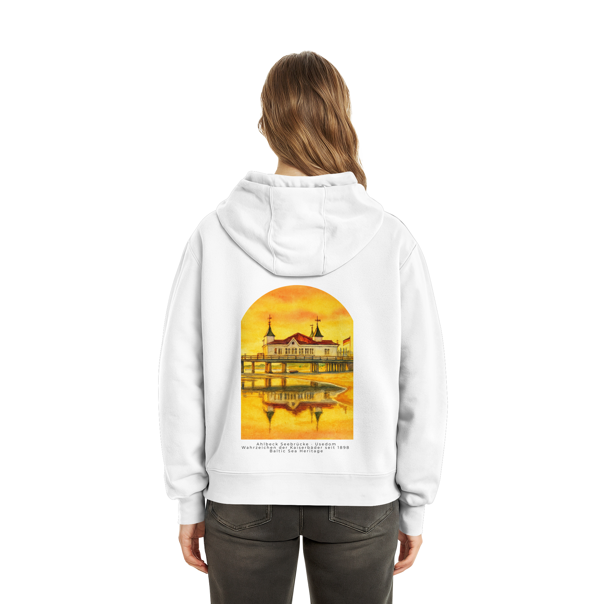 Seebrücke Ahlbeck - Fluffy Boxcut Hoodie