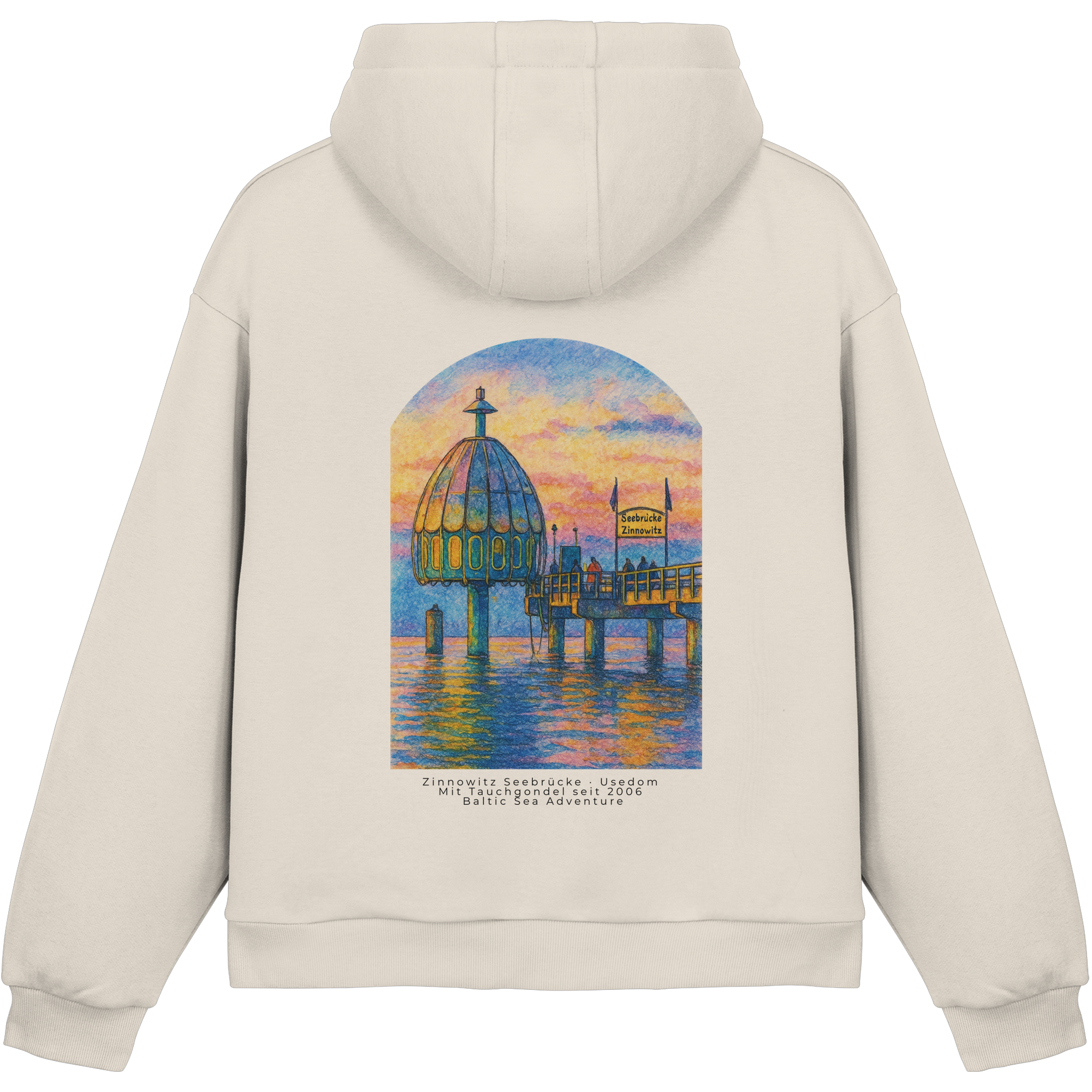 Zinno - Seebrücke - Fluffy Boxcut Hoodie