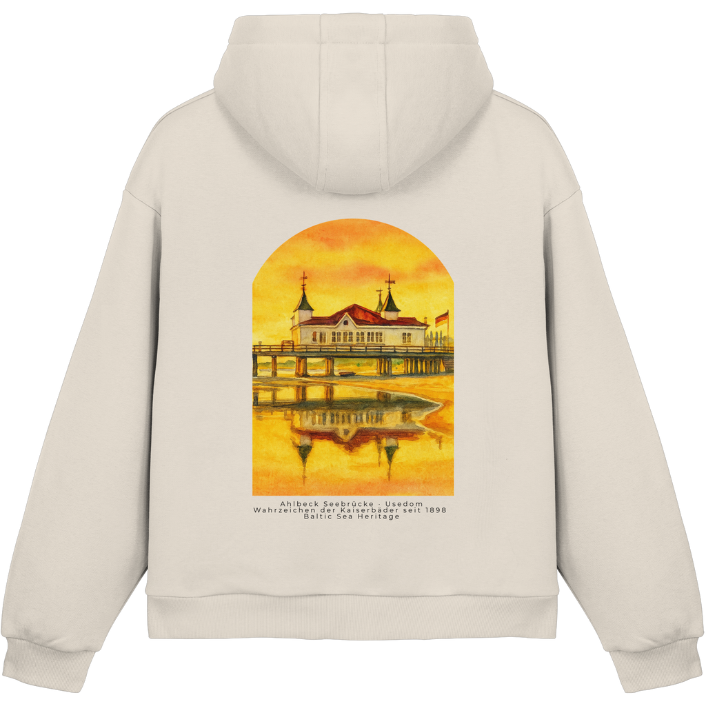 Seebrücke Ahlbeck - Fluffy Boxcut Hoodie