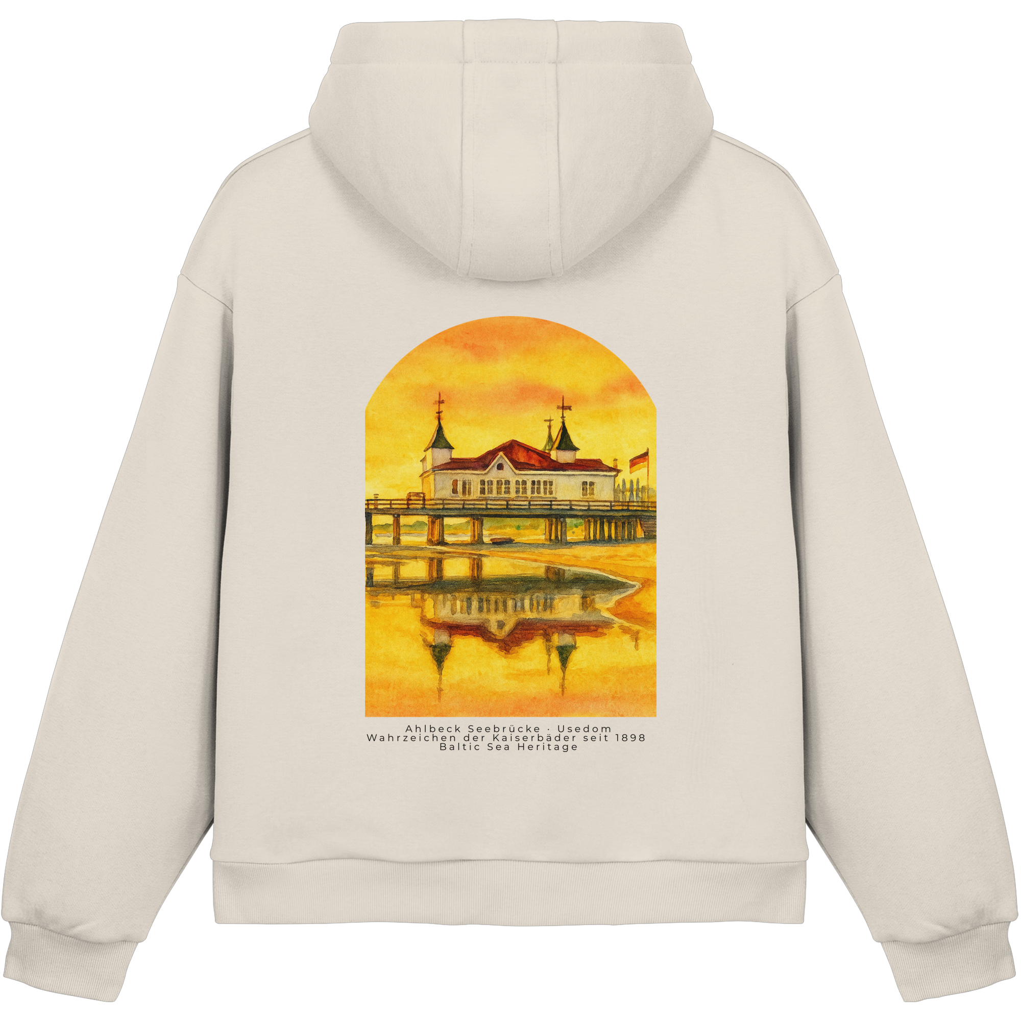 Seebrücke Ahlbeck - Fluffy Boxcut Hoodie