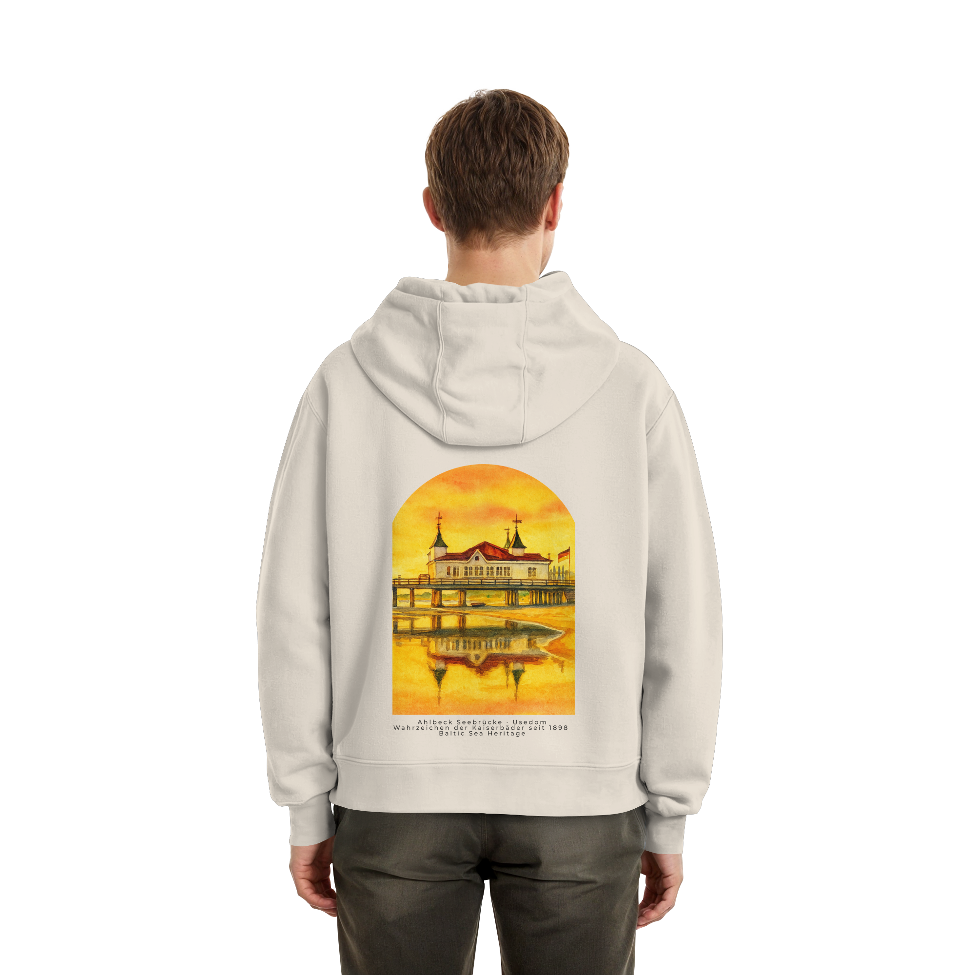 Seebrücke Ahlbeck - Fluffy Boxcut Hoodie