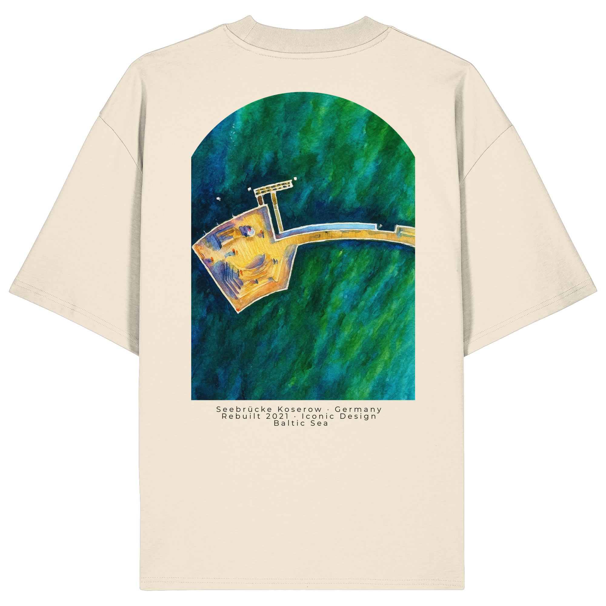 Koserow - Seebrücke - Organic Oversize Shirt