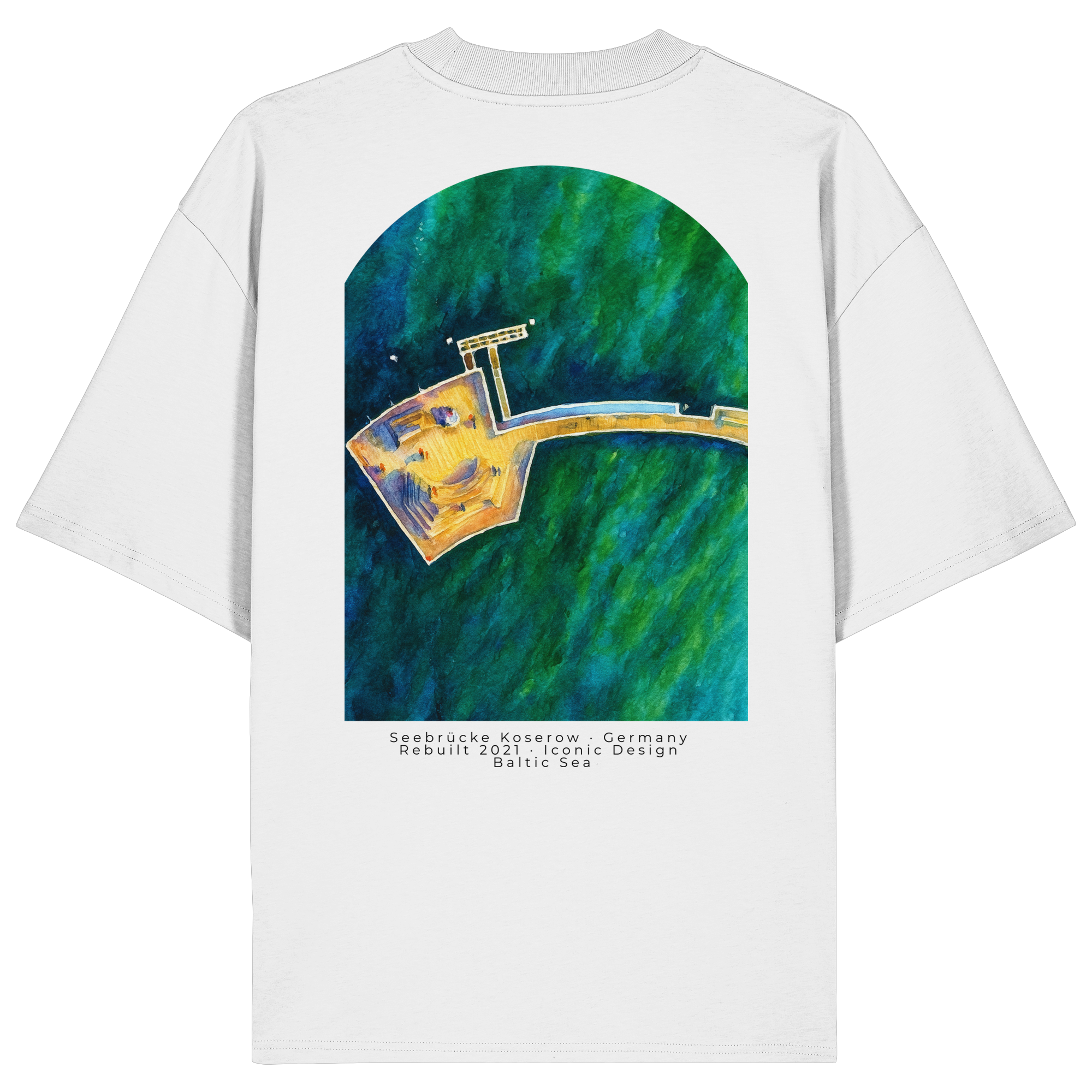 Koserow - Seebrücke - Organic Oversize Shirt