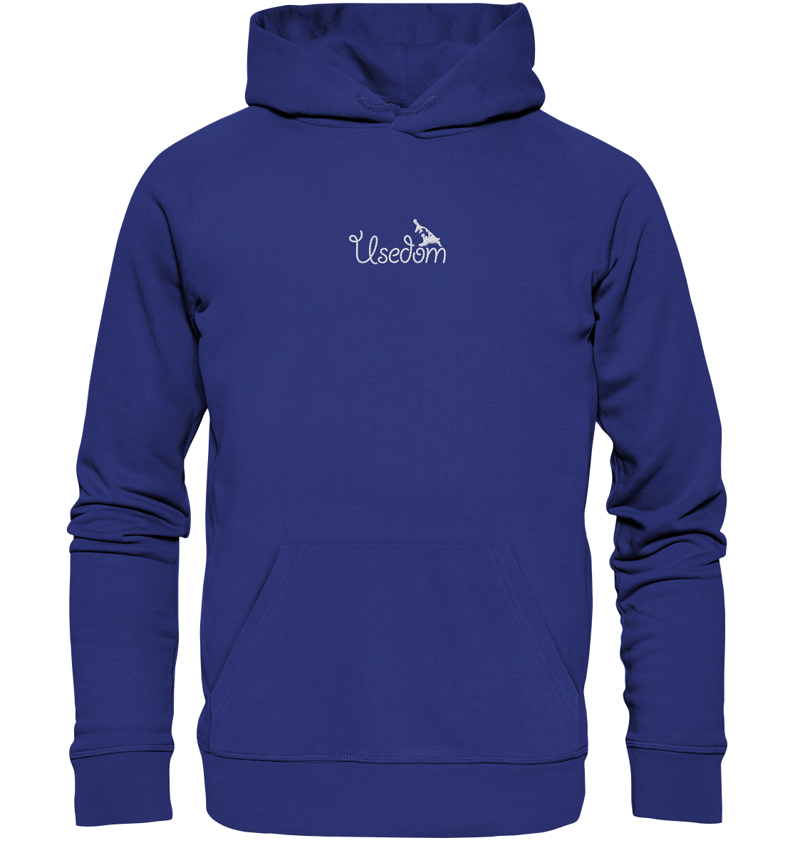 Usedom Hoodie – Weißer Stick vorn