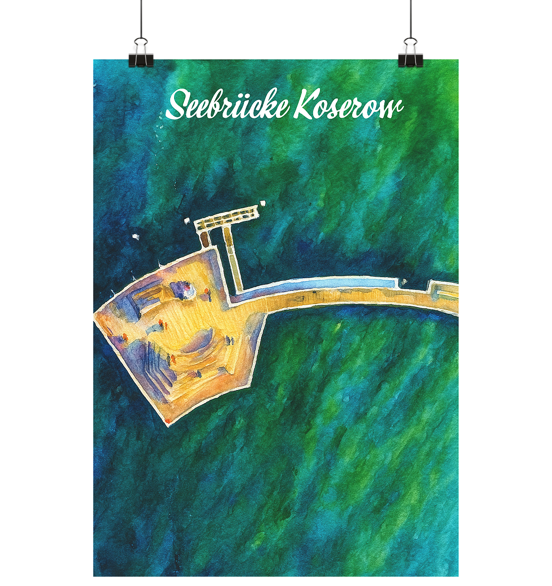 Seebrücke Koserow - Poster Din A1 (hoch)
